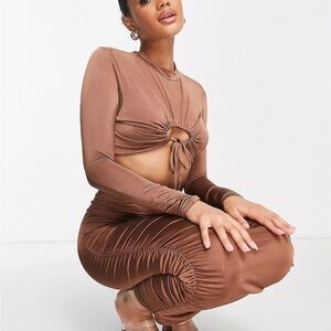 Missguided long sleeve crop top